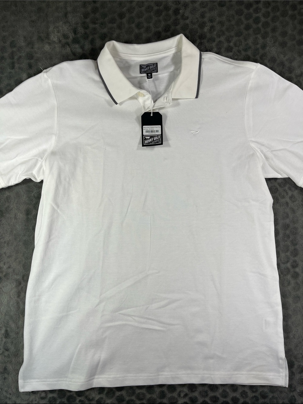 Benny Gold Men's Knit Short Sleeve Polo Top Medium New with Tags